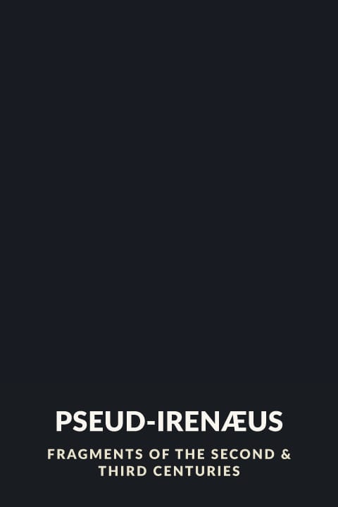 Cover of Pseud-Irenæus
