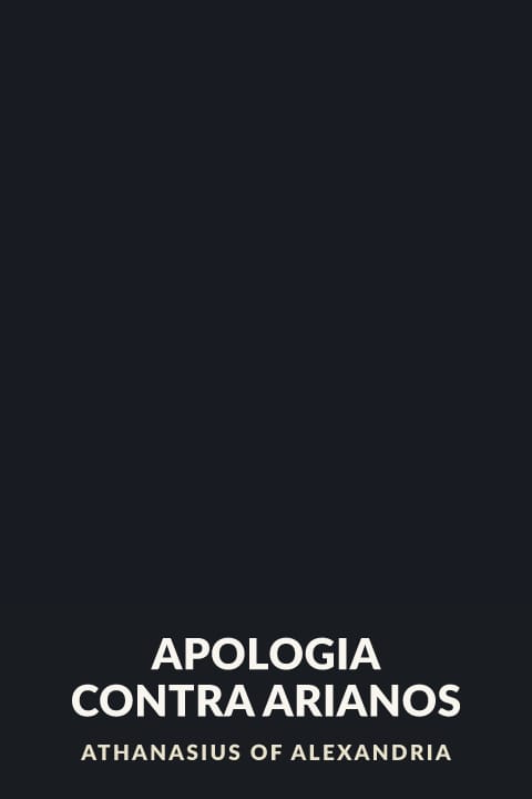 Cover of Apologia Contra Arianos