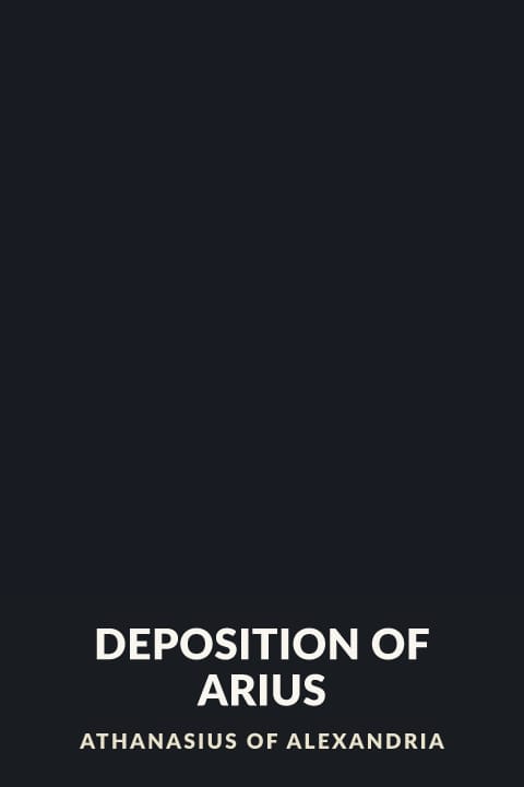 Cover of Deposition of Arius