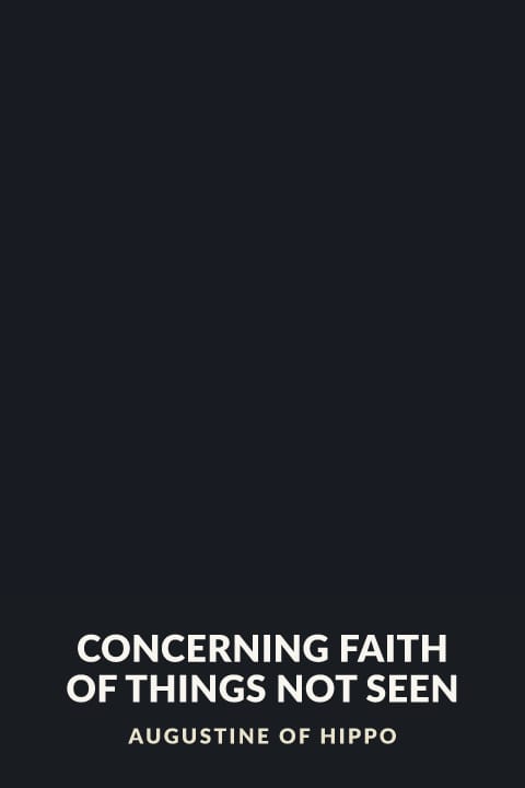 Cover of Concerning Faith of Things Not Seen
