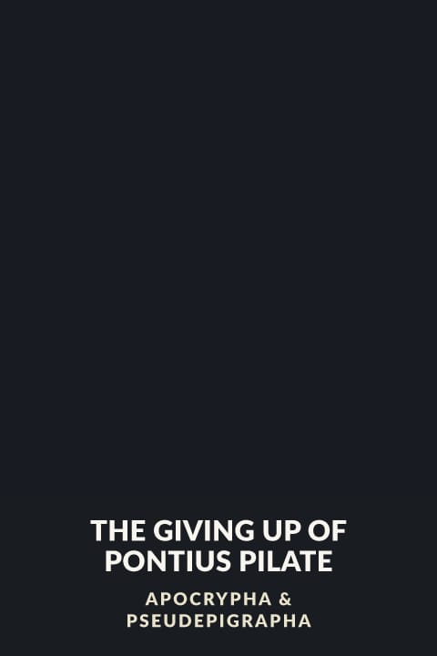 Cover of The Giving Up of Pontius Pilate