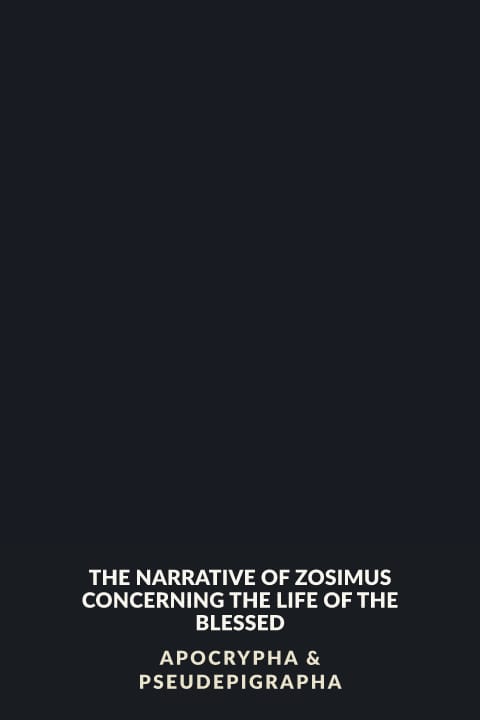 Cover of The Narrative of Zosimus Concerning the Life of the Blessed