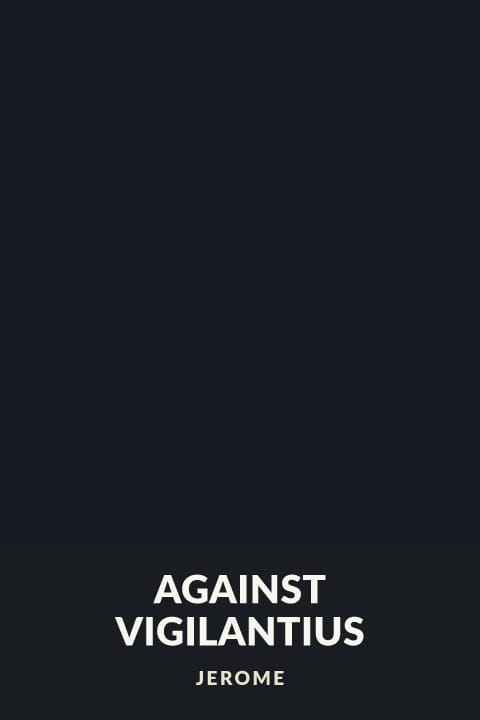 Cover of Against Vigilantius