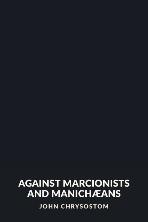 Cover of Against Marcionists and Manichæans
