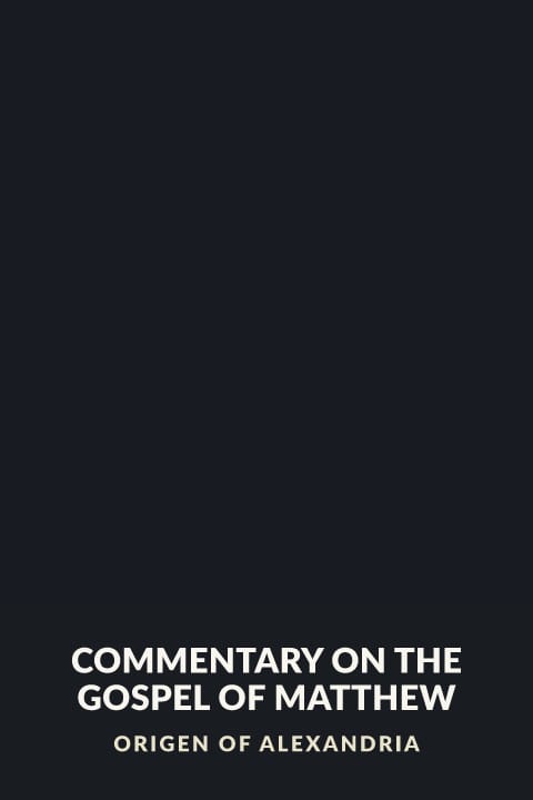 Cover of Commentary on the Gospel of Matthew