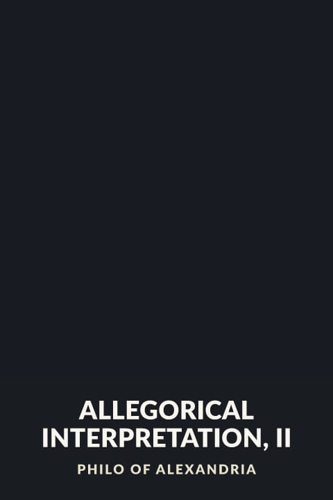 Cover of Allegorical Interpretation, II