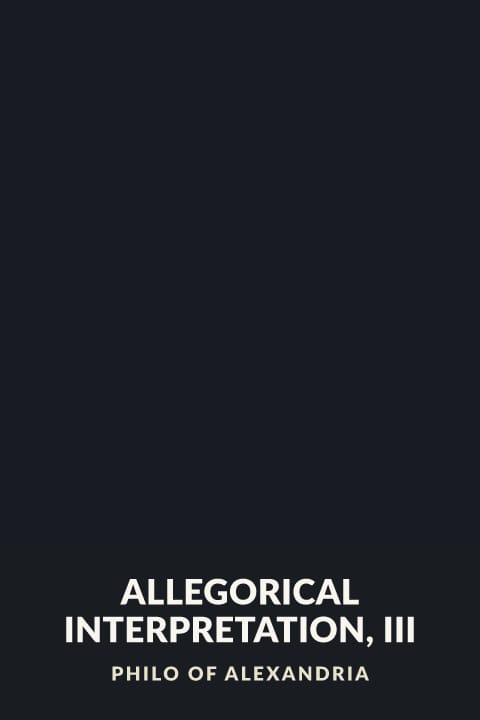 Cover of Allegorical Interpretation, III