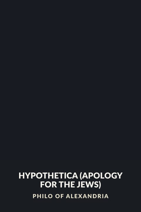 Cover of Hypothetica (Apology for the Jews)