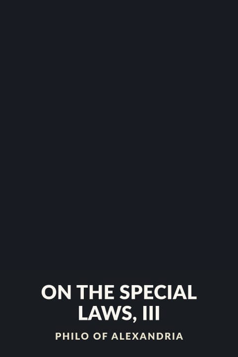 Cover of On the Special Laws, III