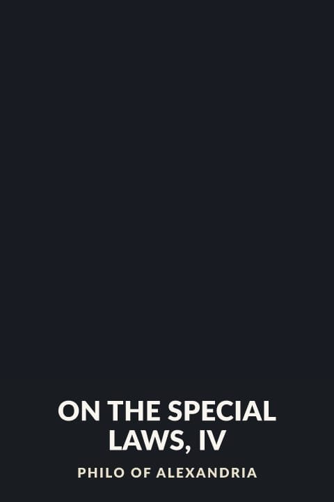 Cover of On the Special Laws, IV