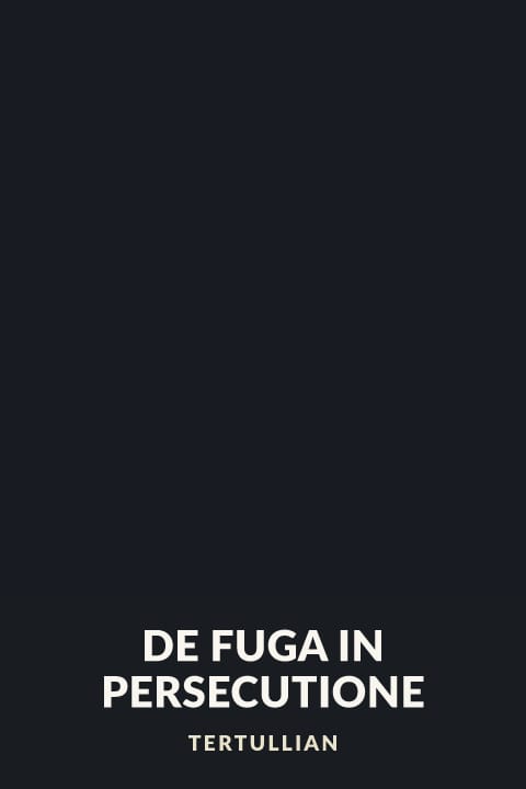 Cover of De Fuga in Persecutione